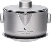 Boundless Voyage Titanium Double-Layer Tea Maker with Filter Lid Ultralight Teapot Anti-Scald Coffee Mug Drinkware for Camping Travel Office (Ti3136D-Teapot)
