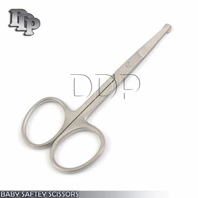 BABY SAFTEY SCISSORS. ROUND HEAD 3.5" PURE STAINLESS STEEL