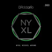 D'Addario NYXL Nickel Wound Electric Guitar Single String, .060