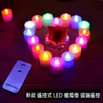 新款 5米遙控 一鍵發亮(24入/盒) 七彩 LED 蠟燭 蠟燭燈 排字蠟燭 小夜燈 安全蠟燭 煙火蠟燭【塔克】