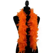 Orange 25 Gram, 4 Feet Long Chandelle Feather Boa, Great for Party, Wedding