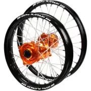 SM Pro Platinum KTM 50 SX 14-23 12"/10" Black/Orange Wheel Set