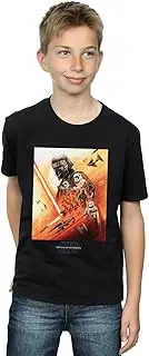 [Absolute Cult] Star Wars The Rise Of Skywalker First Order Poster Boys T-Shirt Black 5-6 Years