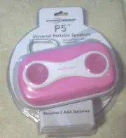 P5 UNIVERSAL PORTABLE SPEAKERS FOR iPOD, MP3*PINK*NEW