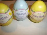NEW Vintage Lot of 3 Avon Cute Chick Pin in Egg