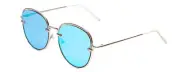 Prive Revaux Escobar Women's Sunglasses Silver/White/Polarized Blue Mirror 52 mm