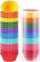 Gifbera Colored Mini Paper Cupcake Liners Vibrant Muffin Baking Cups 400-Count