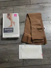 Medi duomed Advantage, 20-30 mmHg, Thigh High, Open Toe, Sz M, Almond