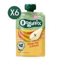 在飛比找博客來優惠-英國Organix】燕麥纖泥-芒果洋梨100gX6