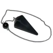 Black Onyx Faceted Pendulum- Protection • Grounding • Encouragement • Strength