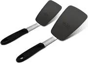 Unicook Flexible Silicone Spatula, Turner, 600F Heat Resistant, Ideal for Flipping Eggs, Burgers, Crepes and More, BPA Free, FDA Approved and LFGB Certified (2 Pack)