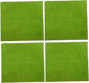 GAROZATION 4pcs Artificial Grass Turf Pads for Miniature Scenes Realistic Fake Greenery for Sand Table Models Lightweight Grass for DIY Crafts and Micro Landscapes