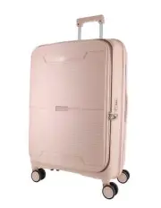 Pierre Cardin 69cm MEDIUM Front Opening Hard Shell Suitcase in Blush