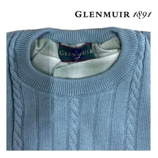 【Glenmuir】灰藍麻花毛衣(針織衫 毛衣 長袖毛衣 線衫)