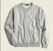 J. Crew NWT Women's University Terry Snap-Front Cardigan Sweater - Size Small