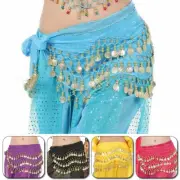 Sequin Tassel Fringe Skirt Belly Dance Belt Costume Hip Scarf Wrap Mini Dress AU
