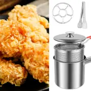 Deep Fryer Pot with Strainer Basket Stainless Steel Deep Frying Pot with ‽‽