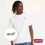 LEVIS 短袖T恤 / 迷你刺繡摩登復古LOGO / 寬鬆休閒版型 白 男款 人氣新品 A0637-0000