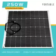 250W 12V Flexible Solar Panel Generator Power Portable Battery Charger Camping