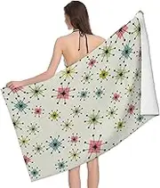 JBYJBX Atomic Stars Pattern Print Beach Towel Quick Dry Sandproof Microfiber Beach Bath Towel for Travel Pool Camping