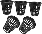 FUNOMOCYA Sturdy Outdoor Use Hydroponic Mesh Net Baskets 5 Pack 2 Inch Plastic Cups Slots for Healthy Root Development