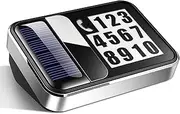 Car Temporary Parking Plate - Telephone Number Plate,Stylish Solar Powered Rechargeable Digital Phone Number Plate For Parking Car Decoration Accessories