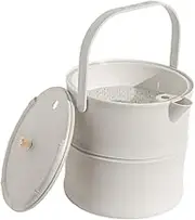 Perfk Tea Waste Bucket Rubbish Can for Ceremony Table Accessories Easy to Clean Portable Disposal Bin Container Tea Drainage Bucket, White