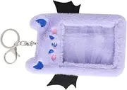 Angoily Devil Plush Card Holder Cardholder Cover Driver License Sleeves Badge Protector Phone Key Pocket Replacement Bra Strap Clips Money Clip Holders Lanyard Card Holder Id Alloy Black