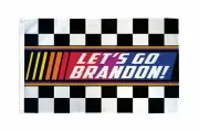 Let's Go Brandon Checkered Racing FJB Biden Trump MAGA 3x5 Feet Banner Flag