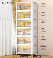 Joybos® Stackable Storage Bins with Lids and Doors 3 LAYERS