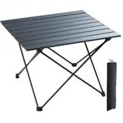 VEVOR Folding Camping Table, Outdoor Portable Side Tables, Lightweight Fold Up Table, Aluminum Alloy Ultra Compact Work Table with Carry Bag, For Cook