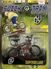 Flick Trix Finger Bike BMX Superdeluxe Huffy Red Series 1 New DIECAST