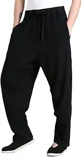 [ZooBoo] XIANGPAI Men's Martial Arts Pants Kung Fu Linen Trousers Tang Suit Pants