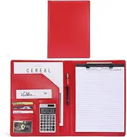 A4 Clipboard Folder, A4 Work Folder Clipboard Folder, Padfolio Portfolio PU Leather Document Work Writing Folder A4 Clipboard Folder for Legal Pad Register Portfolio Organiser Folio