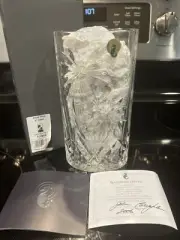 NEW Waterford Crystal Palm Tree Vase Ireland MASTERCRAFT 2006 John Coughlan