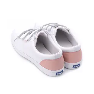 KEDS 皮革魔鬼氈休閒鞋 白/粉紅 9233W132212 女鞋