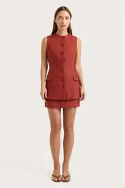 Jane Mini Skirt Garnet - Final Sale