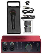Focusrite Scarlett 4i4 4th Gen Studio Recording USB Audio Interface+Software+Mic