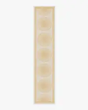 75' x 365' | Machine Washable Runner Rug | Kid & Pet Friendly | Indoor Rug | Jonathan Adler Santorini Ivory & Gold Rug | Ruggable