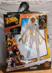 Marvel X-Men 97 Storm Adult Costume Size L Suit Cape & Glow-In-The-Dark Earrings