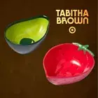 2pc Stoneware Strawberry and Avocado Appetizer Bowls Tabitha Brown NEW