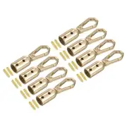 0.43" Cord End Cap Terminator Cord Finding for Tassel Jewelry Making, 8Pcs Gold
