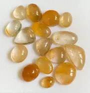 Golden Rutile Quartz Rutilated mix shaped Cabs 176.10 crts natural from Pakistan
