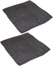 [JEWEDECO] 2 Pack Square Silk Scarfs Chiffon Neck Scarves for Women Versatile Style for Seasons
