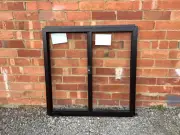 860h x 850w NEW Aluminum Sliding window Textura Black DOUBLE GLAZED In Stock Now