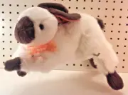 NEW - STUFFED EASTER BUNNY - STUFFED RABBIT - PLASTIC BEANS IN BUTT