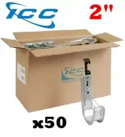 ICC 50 Pack 2" J-Hook with Batwing Wall Ceiling Mount Cable Wires ICCMSJHW44
