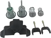 AL086 6C1AV22050XB 5PCS Complete Lock Set Ignition Switch Front Left Right Door Lock Fuel Barrel, for Ford, Transit MK7 2006-2014 Car Lock Cylinder
