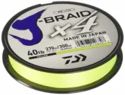 Daiwa, J-Braid x4 Braided Line, 300 Yards, 30 lbs.010" Diameter, Fluorescent ...