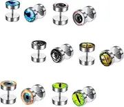 [DEARMAMY] Chic Barbell Earrings Men's Titanium Ear Studs Fashionable Ear Jewelry Earrings for Everyday or Special Events Random Style